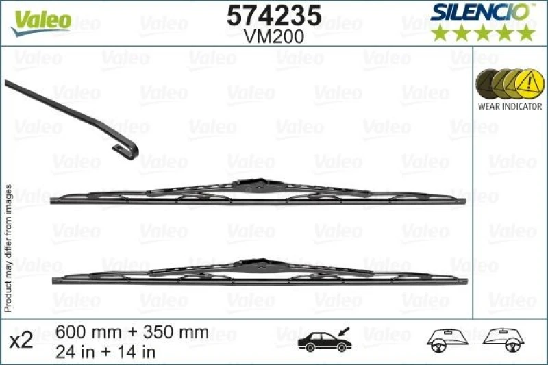 Image of Wiper blade VALEO 574235