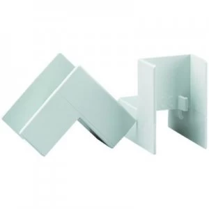 Image of Wickes Mini Trunking Inside Angle - White 25 x 16mm Pack of 2