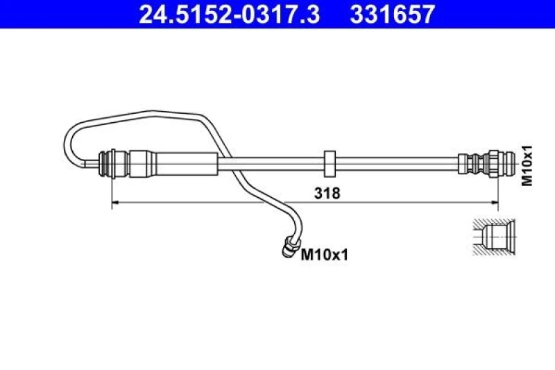 Image of Brake hose ATE 24.5152-0317.3