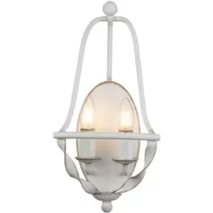 image of Elstead Quoizel Bradbury Candle Wall Lamp Antique White