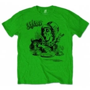 Image of Genisis Mad Hatter Mens Green Tshirt: Large