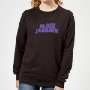 Image of Black Sabbath Logo Womens Sweatshirt - Black