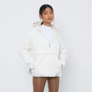 Image of I Saw It First Premium Onion Quilted Padded Pullover Coat - Cream