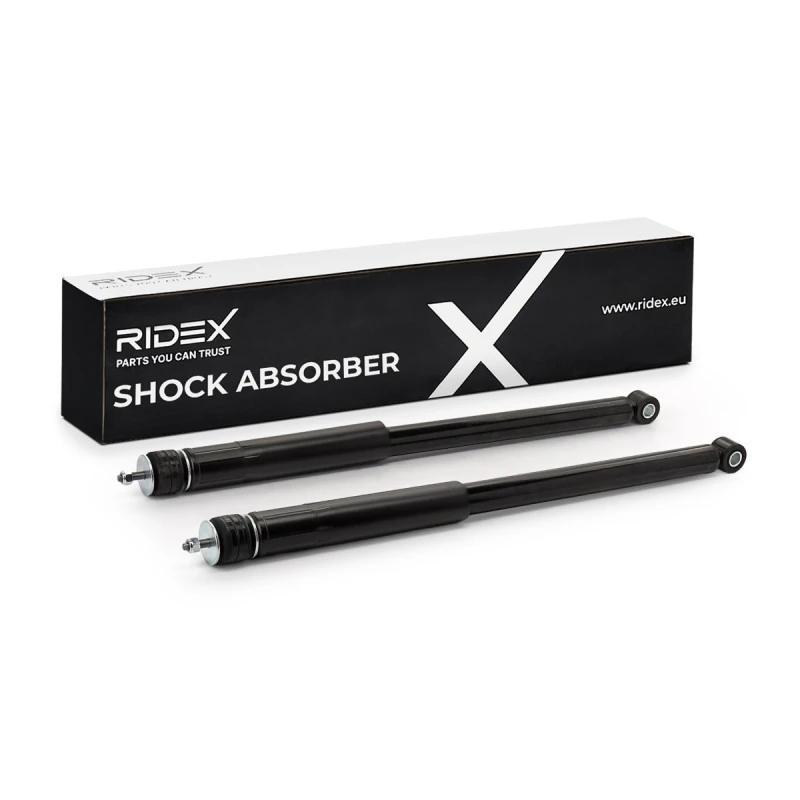 Image of RIDEX 854S20546 Shock absorber Rear Axle, Gas Pressure, Twin-Tube, Telescopic Shock Absorber, Bottom eye Shock Absorber (854)