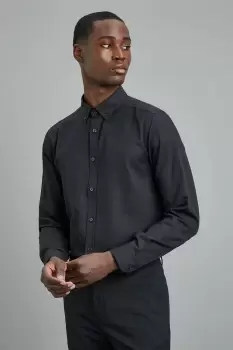 Image of Mens Long Sleeve Oxford Shirt - Black - M