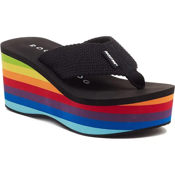 Image of Rocket Dog Womens Crush Webbing Wedge Open Toe Sandals UK Size 3 (EU 36)