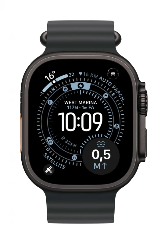 Image of Apple Apple 49mm Navy Ocean Band - Black Titanium Finish MYPA3ZM/A