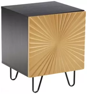 image of Lloyd Pascal Radiance Side Table - Black & Gold