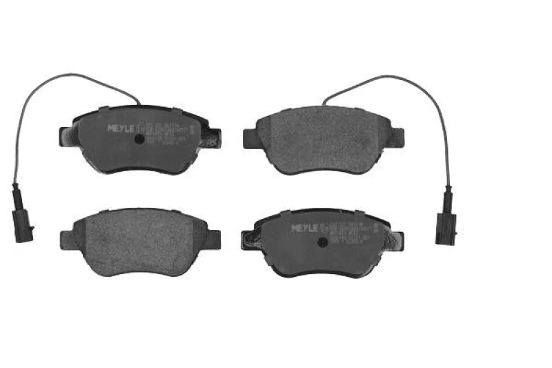 Image of MEYLE 025 237 0617/W Brake pad set Front Axle, with integrated wear sensor, Original Quality, with anti-squeak plate Brake Pad Set,disc brake (402)