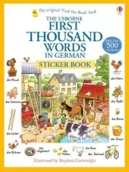 Image of First Thousand Words in German Sticker Book by Heather Amery