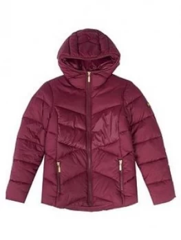 Image of Barbour International Girls Lydden Hooded Jacket - Port, Size 12-13 Years, Women