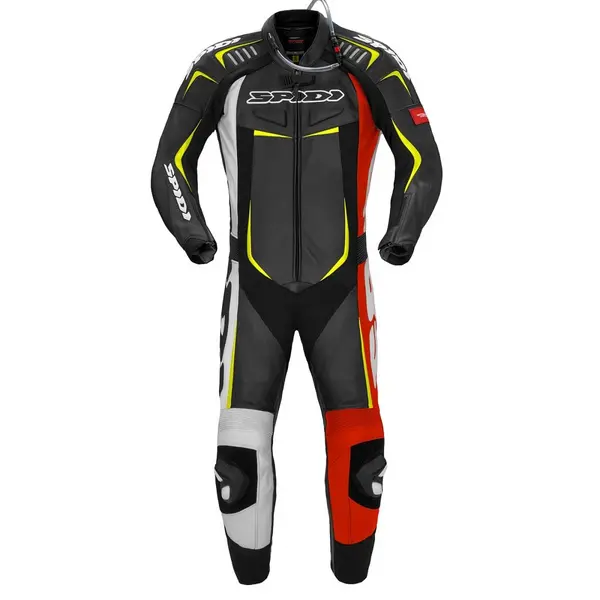Image of Spidi Track Wind Pro Red Yellow Fluorescent Size 46