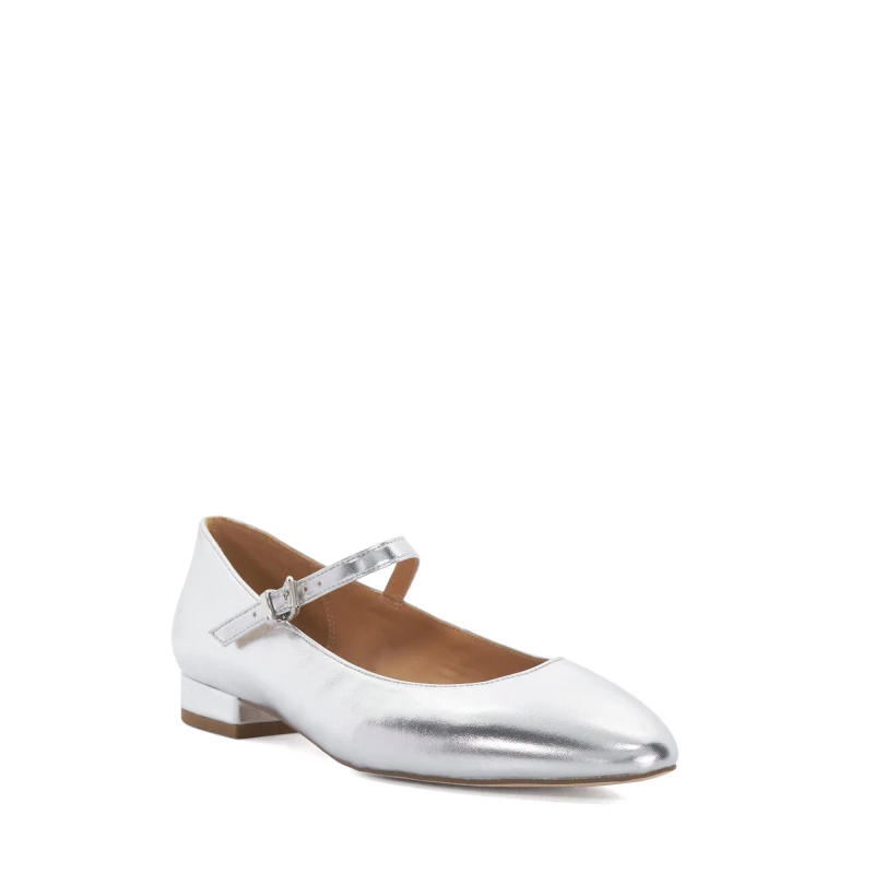 Image of Dune London Happlie Ballet Pumps - Silver Silver 4