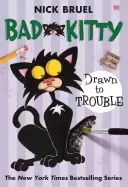 Image of bad kitty drawn to trouble