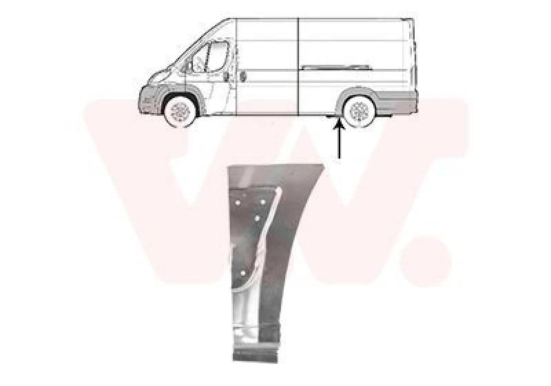 Image of VAN WEZEL Side panel VAN WEZEL 0982141