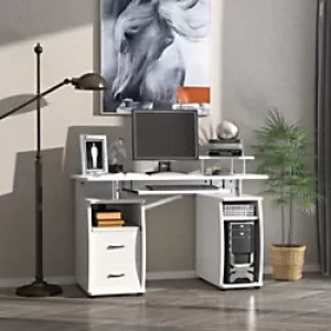 image of Homcom Computer Desk White 555 x 850 mm