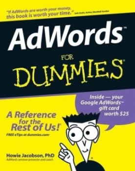 Image of Adwords for Dummies by Howie Jacobson Paperback