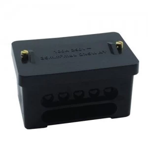 KnightsBridge 2 x 5 Way DP 100A Service Connector Block - Black