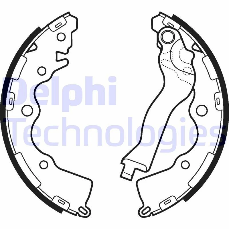 Image of DELPHI Brake Shoe Set DELPHI LS2110