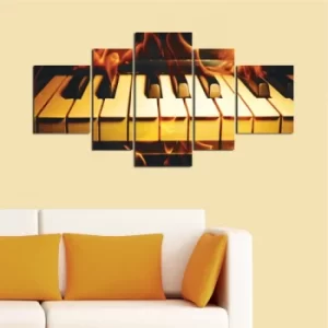 Image of H2 Multicolor Decorative MDF Painting (5 Pieces)