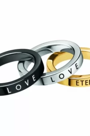 Image of Ladies Calvin Klein Multi colour gold Size L Hook Ring Set KJ06JR390106