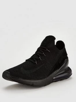 Image of Nike Air Max 270 Flyknit Black Grey Size 11 Men