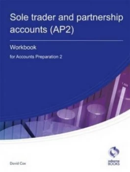 Image of Sole Trader and Partnership Accounts ap2 Workbook by David Cox Paperback