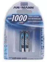 Image of Ansmann Blister 2 X Accu, AAA, 1000mAh AAA / HR03 Nickel-Metal...