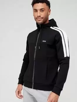 Image of Boss Saggy 1 Zip Through Hoodie - Black