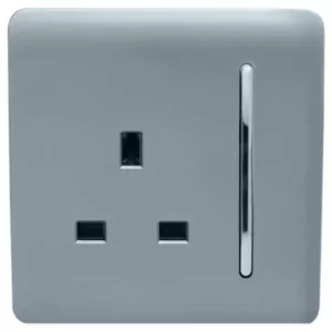 Image of Trendi Switch 1 Gang 13Amp Switched Socket in Cool Grey