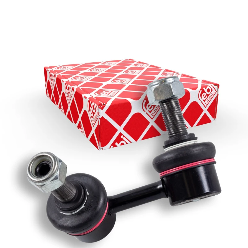 Image of FEBI BILSTEIN 34120 Anti-roll bar link OE Turbo NEW, Front Axle Left Steel Link Stabiliser (3229)