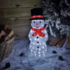 Image of 53cm 100 LED Acrylic Snowman Indoor Outdoor Christmas Decoration
