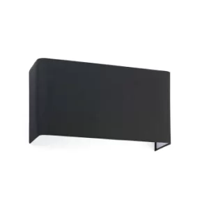 image of Cotton Black Square Wall Light 375x 200x 105, E27