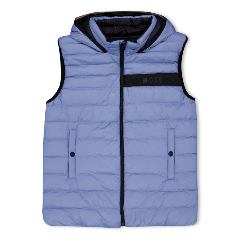 Image of Boss Kids Reversible Sleeveless Gilet Med Grey 049 male 12 Yrs