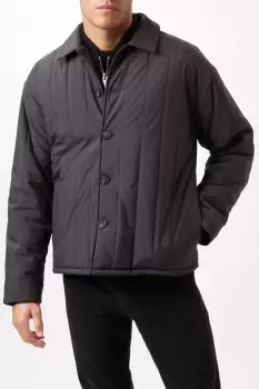 image of Mens Quilted Vertical Panel Jacket