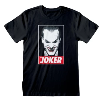 Image of DC Batman - The Joker Unisex Large T-Shirt - Black