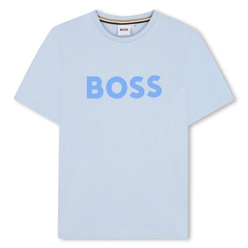 Image of Boss Logo T-Shirt Juniors - Blue Blue 11 - 12 Years