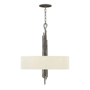 Image of 6 Light Round Ceiling Pendant Bronze, E14