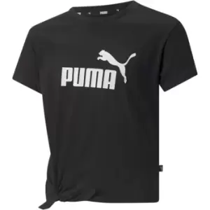 image of Puma Logo Knotted Tee G - Black