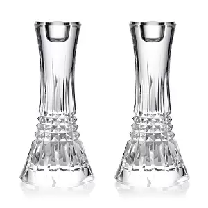 image of Waterford Lismore Diamond Essence 7 Candlesticks, Set of 2