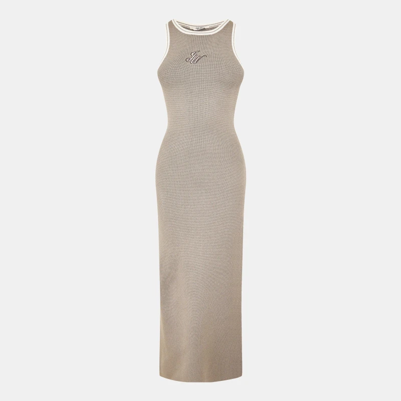 Image of Jack Wills Womens Knitted Maxi Jumper Dress Taupe female 6 (2XS)