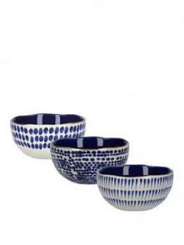 Image of Kitchencraft Mikasa Azores Speckle Dipping Bowls ; Set Of 3