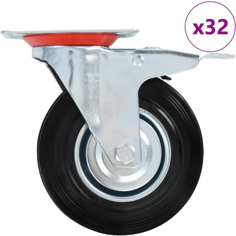 Image of VIDAXL 32 pcs Swivel Casters 125mm Vidaxl 8719883717722