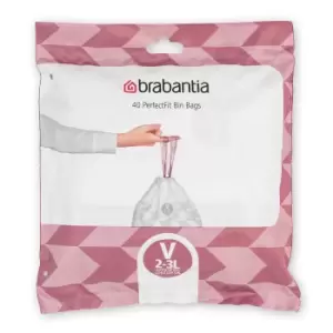 Brabantia PerfectFit Dispenser Bags - Pack V - 2-3L (40 Pack)