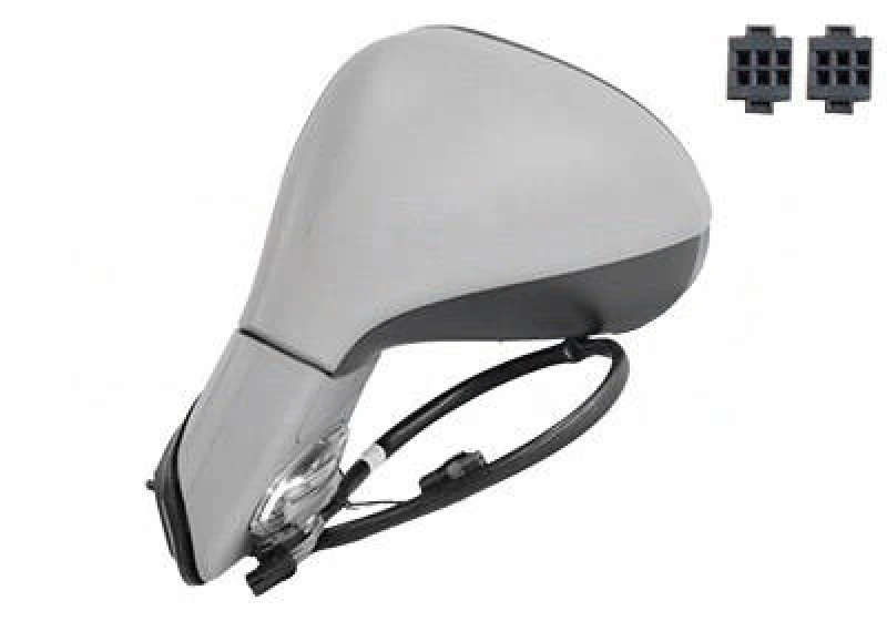 Image of VAN WEZEL 4030807 Wing mirror * HAGUS * Left, Heatable, primed Outside Mirror (50)