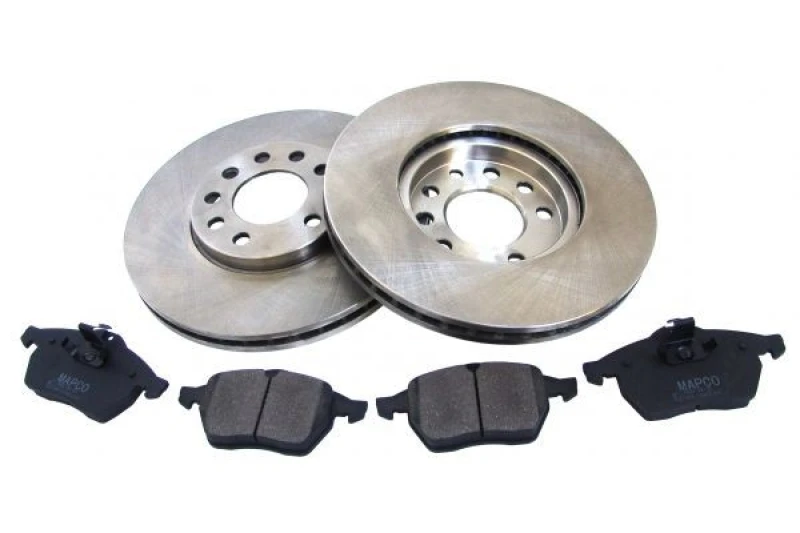 Image of MAPCO 47757 Brake disc and pads set Front Axle, Brake Disc Type: Vented, excl. wear warning contact Brake Set,disc brakes (3405)