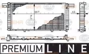 Image of Radiator Heat Exchanger 8MK376711-451 by BEHR