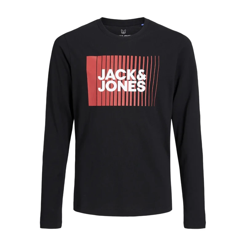 Image of Jack and Jones Kids Logo Long Sleeve T-Shirt Black male 6 Years