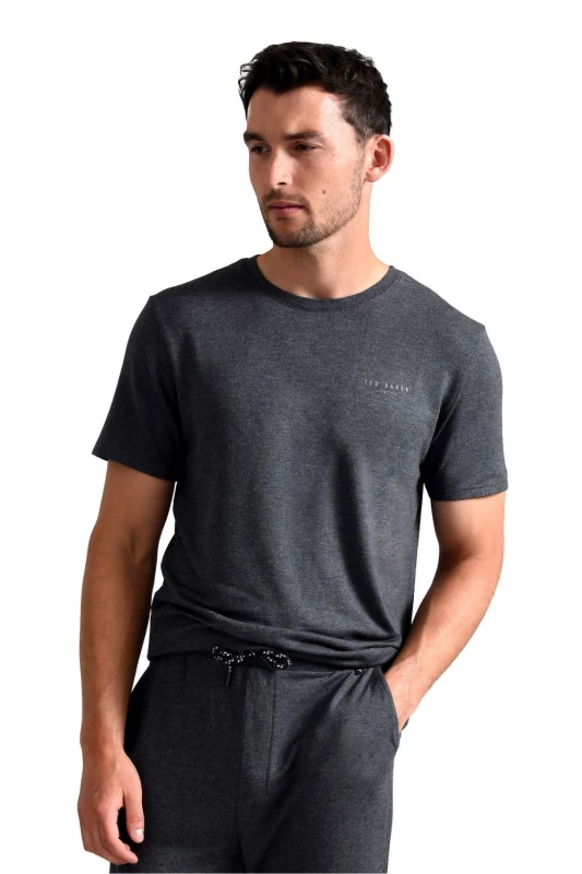 Image of Ted Baker Short Sleeve Luxury Pyjama Top Loungewear T-Shirt Grey