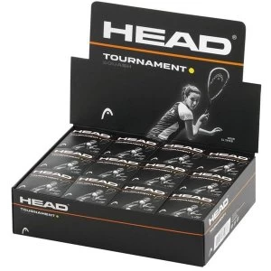 image of Head Tournament Squash Balls - Single Yellow Dot - Box of 12